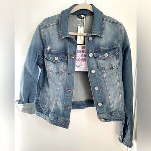 Francesca’s Indigo Rein Jean Jacket Size Large NWT